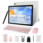 10 android 14 tablette pc avec clavier rose souris stylo chargeur c�ble octa - core 8 go ram 64 go rom ...