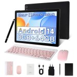 10 android 14 tablette pc avec clavier rose souris stylo chargeur c�ble octa - core 8 go ram 64 go rom ...