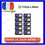 Autocollants - bmw - m - 10 adhsifs 3d - logo jante volant - aluminium et rsine