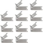 10 clips �tag�re frigo / cong�lateur inox carr�s remplacement label
