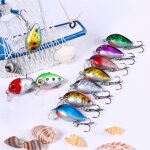 10 leurres de p�che pour truite wobbler spoon spinner clignotant leurre de p�che avec hame�ons triples ...