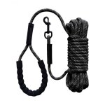 10 m laisse pour chien - laisse de dressage pour chien - poignée souple - fil réfléchissant - noire - ... 10 m laisse pour chien - laisse de dressage pour chien - poignée souple - fil réfléchissant - noire - ...
