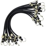 10 mini tendeurs �lastiques noirs avec double crochet robustes pour v�lo moto remorque et camping .