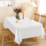 10 nappes blanches pour tables rectangulaires nappes jetables en plastique blanc pour fte danniversaire ...