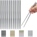 10 paires de baguettes rutilisables baguettes en mtal en acier inoxydable baguettes japonaises chin outillage ...