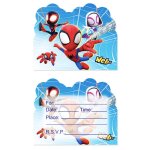10 pcs carte dinvitation sur thme des hros spiderman homme araigne happy birthday bleu joyeux anniversaire ...