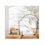 10 pcs credence adhesive pour cuisine 30x30 marbre dor� stickers cuisine stickers muraux cuisine carrelage ...