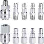 10 pcs raccords de compresseur 1 / 4 bsp raccord rapide air comprim� bsp raccords connecteurs de coupleur ...