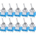 10 pices mini interrupteur levier onoffon 6 bornes 3 position dpdt mtal interrupteur bascule ac 125v ... 10 pices mini interrupteur levier onoffon 6 bornes 3 position dpdt mtal interrupteur bascule ac 125v ...