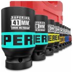 10 pi�ces coffret douilles longue douille a choc hexagonale 1 carr� cr - mo 21 - 41mm convient pour visseuses ...