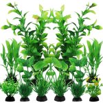 10 pi�ces d�corations aquarium plantes vertes - accessoires de bassin � poissons - d�coration aquatique ...
