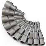 10 pices douille magntique visseuse: embout aimant pour visseuse  choc 6 - 19mm 1 4 adaptateur embouts ...