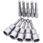 10 pièces douille visseuse 6 - 19mm - adaptateur embout hexagonal pour tournevis à Écrou de pour perceuse ... 10 pièces douille visseuse 6 - 19mm - adaptateur embout hexagonal pour tournevis à Écrou de pour perceuse ...