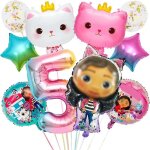 10 pices gaby chat ballons anniversaire set 5 ans fille gaby anniversaire dcoration ballon en aluminium ...