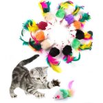 10 pi�ces jouet interieur souris pour chat jeux chat peluche assorties convient aux chats pour jouer(couleur ...