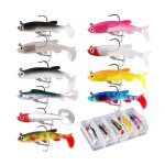 10 pices leurre souple carnassier leurre peche mer kit pour carpe brochet truite bar leurres souples ...