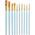 10 pi�ces pinceaux peinturepinceaux peinture acryliquenylon pinceau artiste plume lissepinceaux de peinture ...