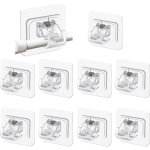 10 pices support tringle rideaux sans percageaccroche rideau adhesifsupports de tringle auto - adhsifs ...