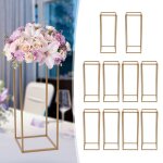 10 pices vases or pour tables centre table mariage support fleur colonne vase plancher fleur mtal vase ...