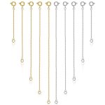 10 rallonges de collier et de bracelet en argent sterling avec fermoirs pour la fabrication de bijoux ...