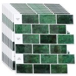 10 stickers smart tiles credence adhesive pour cuisine 305 x 305 cm vert r�tro carrelage adhesif mural ...