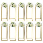 10 supports de fleurs de mariage 60cm - porte - bouquet pour mariage d�cor (dor�) pour f�te de mariage ...