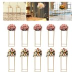 10 supports de fleurs de mariage 80cm - porte - bouquet pour mariage d�cor (dor�) pour f�te de mariage ...