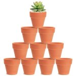 10 terre cuite mini pots de plante / de fleurs / de poterie en argile en cramique avec trou de vidange ...