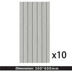 10 x papier peint autocollant 3d effet bois 30 cm x 60 cm gris 18 m�