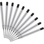 10 x recharge stylo billetrait moyenne recharges universellesrecharge de stylopointe moyenne 1. 0mm(noir) ...