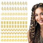 100 accessoires cheveux dor�s dreadlocks festival tresses pirate bijoux
