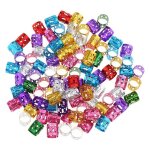 100x bijoux de cheveux pour tresses et dreadlocks multicolores 100x bijoux de cheveux pour tresses et dreadlocks multicolores
