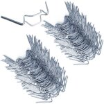 100x clips de vitrage pour serre 16mm d�paisseur acier inoxydable type w 100 p�ces