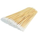 100 cotons - tiges cotons - tiges de 15 cm cotons - tiges en bois pour le maquillage