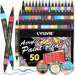 100 couleurs feutre marqueur peinture acrylique50 pcs acrylic paint marker stylo peinture acrylique pointe ...