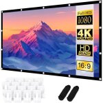100 cran de projectionecran videoprojecteur 4k hd 16:9 pliable - double face anti - plis projection ...