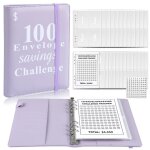 Classeur déconomie dargent - défi - 100 enveloppes - violet - 23 x 18 cm - papier dowling Classeur déconomie dargent - défi - 100 enveloppes - violet - 23 x 18 cm - papier dowling