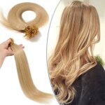 100 extensions cheveux pose  chaud kratine 18 blond sabl