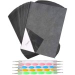 100 feuilles de papier carbone a4 transfert graphite et calque avec stylos � gauffrer pour art sur bois ...
