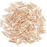 100 mini pinces � linge en bois 30mm bois naturel personnalisable d�coration