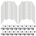 100 pcs clips vitrage pour serre - 50 pinces w inox 304 + 50 clips z noir