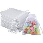 100 pcs organza 7x9cm pochette cadeau bijoux sachet bonbon lavande petit transparent parfait pour mariages ...