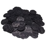100 x rondelles dancrage pour piquets ? plastique noir 68�6 cm pour b�ches toiles et filets de jardin ...