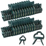 100 clips pour plantes grimpantes - 50 grands 45�6 cm + 50 petits 25�4 cm plastique & acier