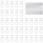 100 pi�ces crochet rideau rail glisseurs blanc plastique roulettes � rideaux blanc tringle � rideau coulissant ...