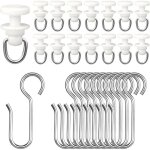100 pi�ces crochet de rideau rail set 50 pi�ces crochet rideau rail glisseur avec 50 pi�ces crochets ...