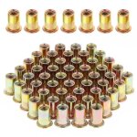 100 pi�ces �crou � rivet m8 filet� � t�te plate assortiment m8 rivet inserts filet�s pour m�tal plastique ...
