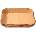 100 pi�ces rectangle jetable airfryer cuisson papier doublure tapis de cuisson antiadh�sif pour ninja ...