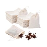 100 pices sacs  cordon en mousseline de coton petits sacs en coton sachets de th rutilisables sacs ...