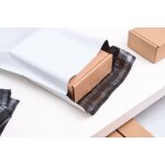 100 x enveloppes dexpdition b5 - 18x25cm blanches opaques - pochettes denvoi en plastique